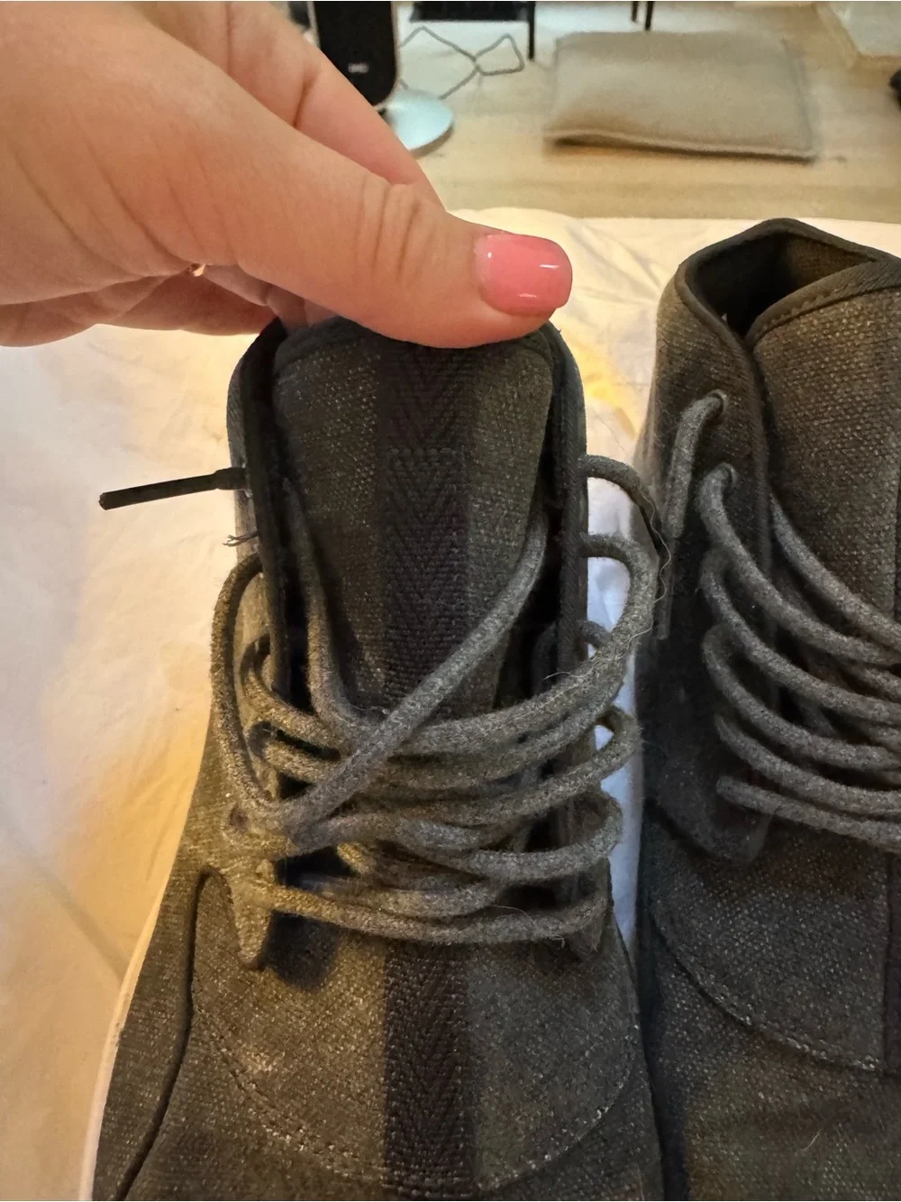 Nike Air Jordan Eclipse Chukka Black Canvas High To Sneakers Mens